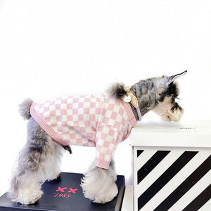 Why Your Dog Deserves the Pet Dog Short Girlish Checkerboard Sweater