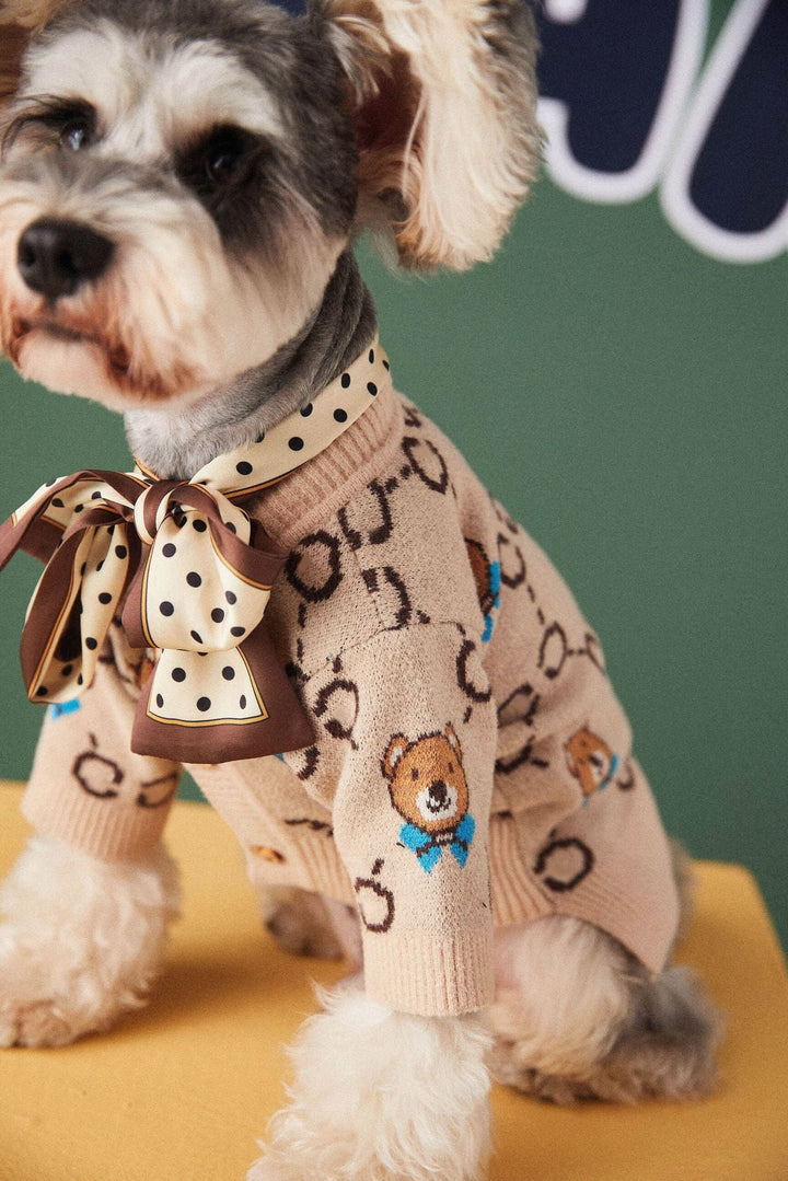 Pet Teddy Schnauzer Pomeranian Sweater Cardigan