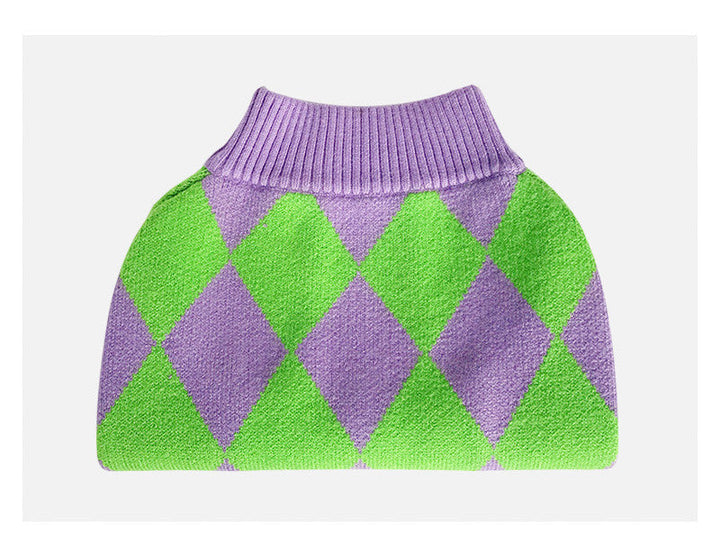 Trendy Plaid Clothes Dog Pet Sweater