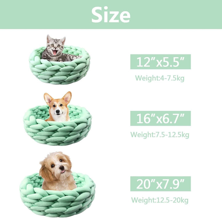 Knitted Round Pet Bed – The Perfect Cozy Retreat for Your Furry Friends