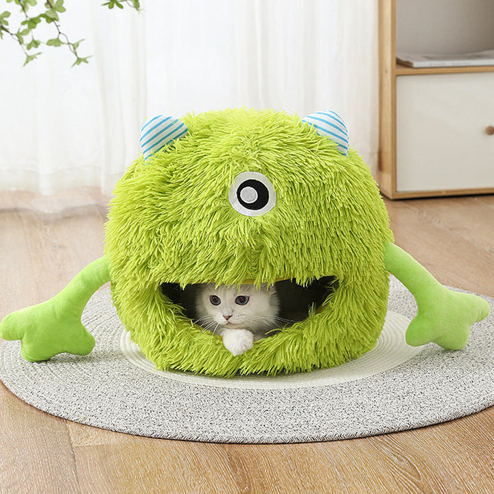 Create a Cozy Haven for Your Pet with Our Washable Fluffy Round Pet Bed