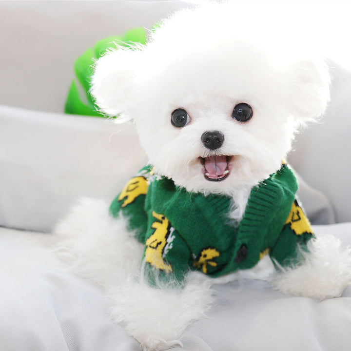 Elevate Your Dog's Wardrobe with the Pet Fashion Simple Jacquard Dog Sweater