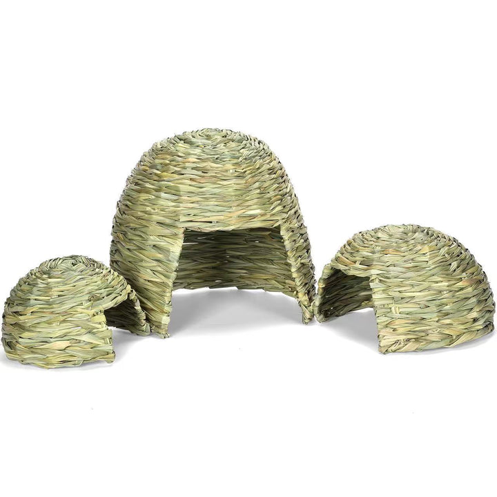 Create a Cozy Haven for Your Small Pets with Our Handmade Straw Hut