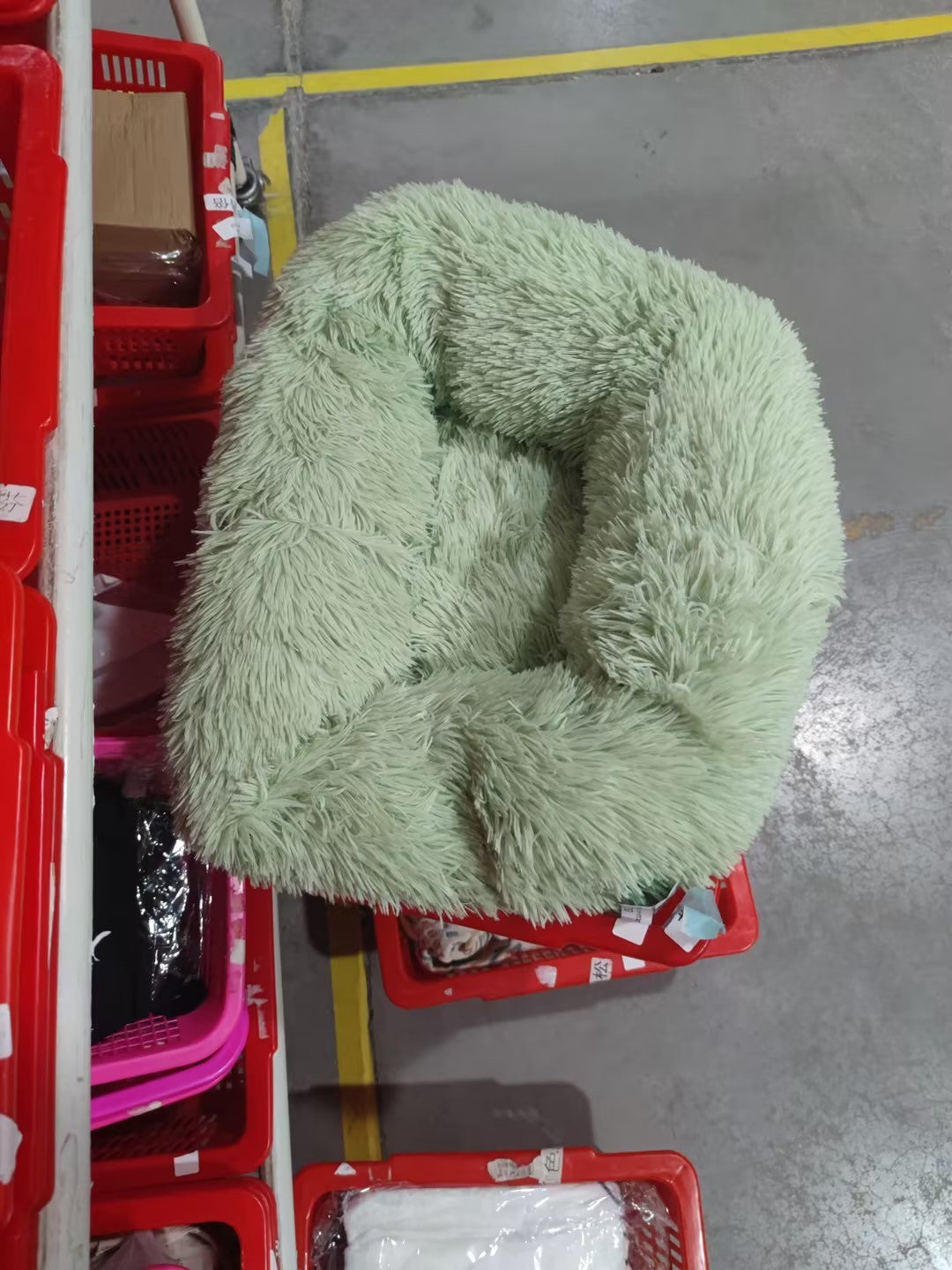 Soft Thick Cotton Plush Round Pet Bed
