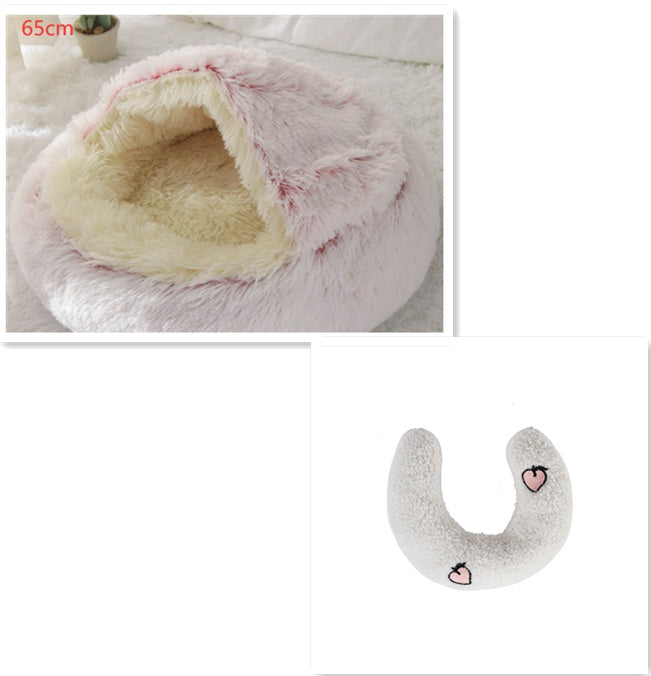 Winter Round Plush Warm Bed