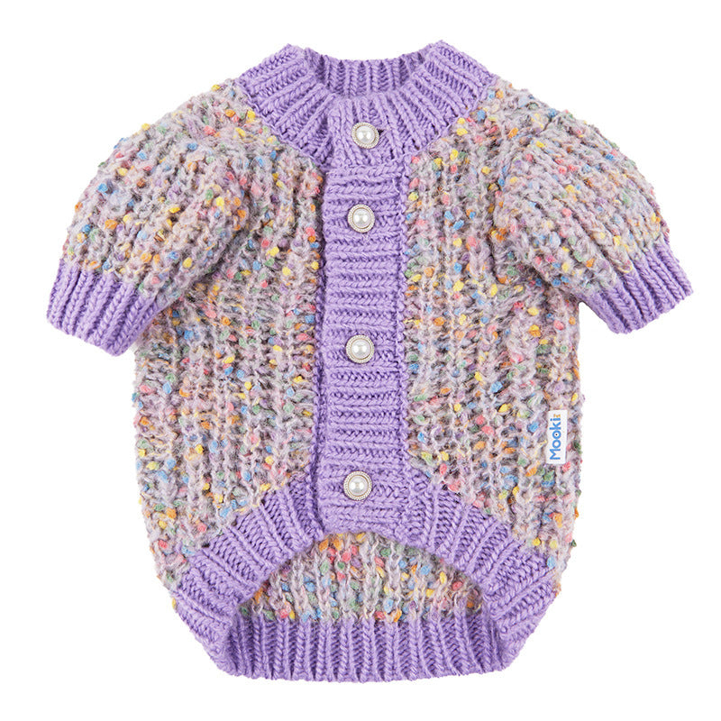 Dog Sweater Soft Cardigan Clothes