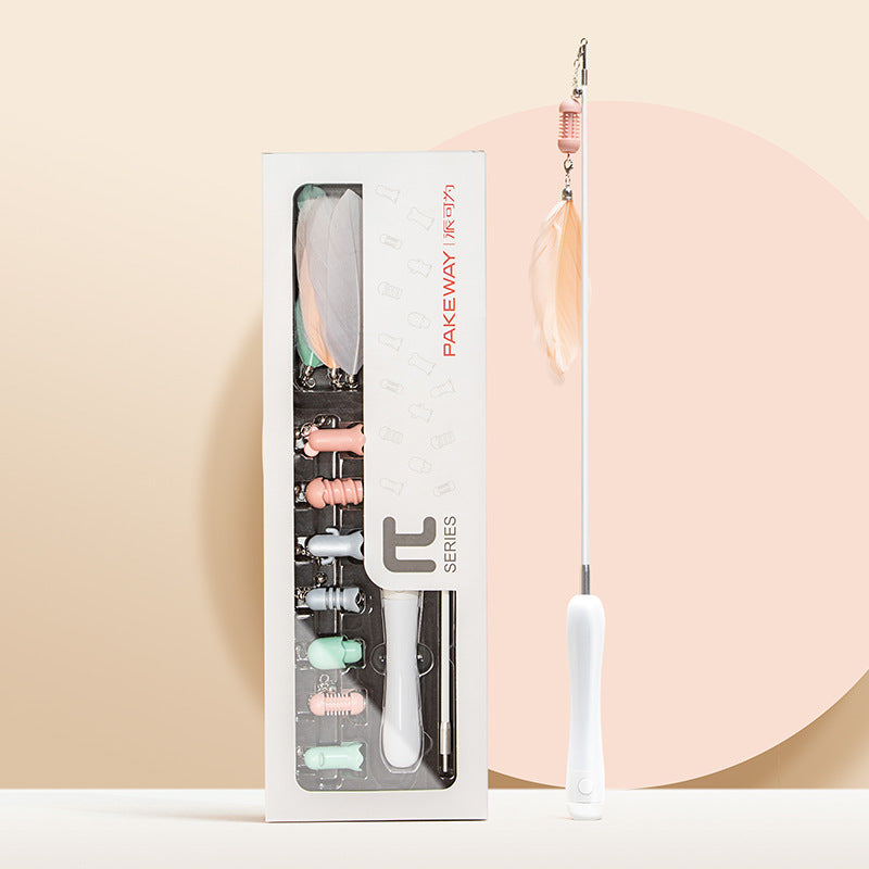 Cat Laser Feather Funny Cat Stick Toy