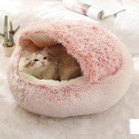 Winter Round Plush Warm Bed