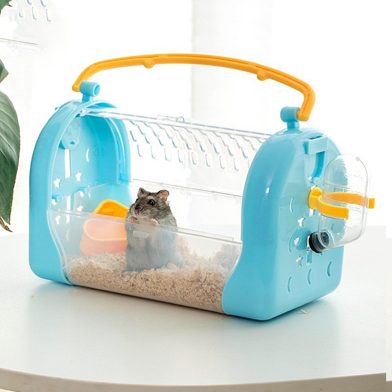 Portable Hamster Cage To Go Out Transparent Bag