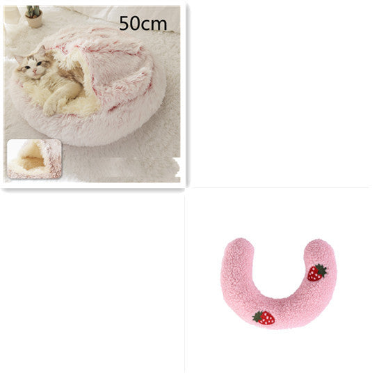 Winter Round Plush Warm Bed