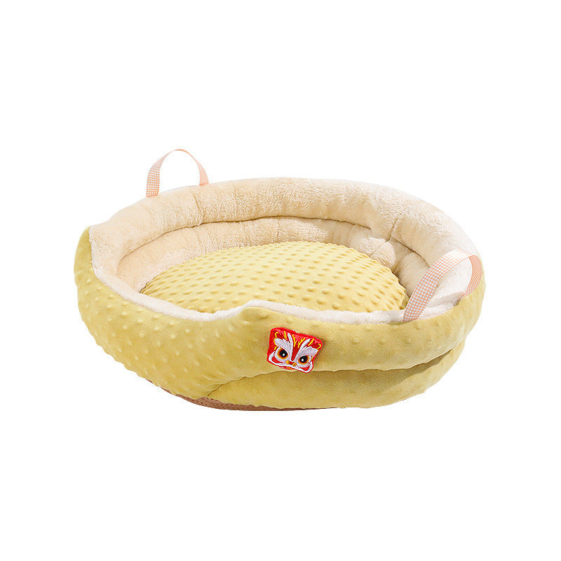 Portable Round Winter Warm Pet Bed
