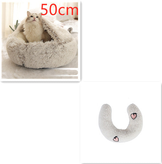 Winter Round Plush Warm Bed