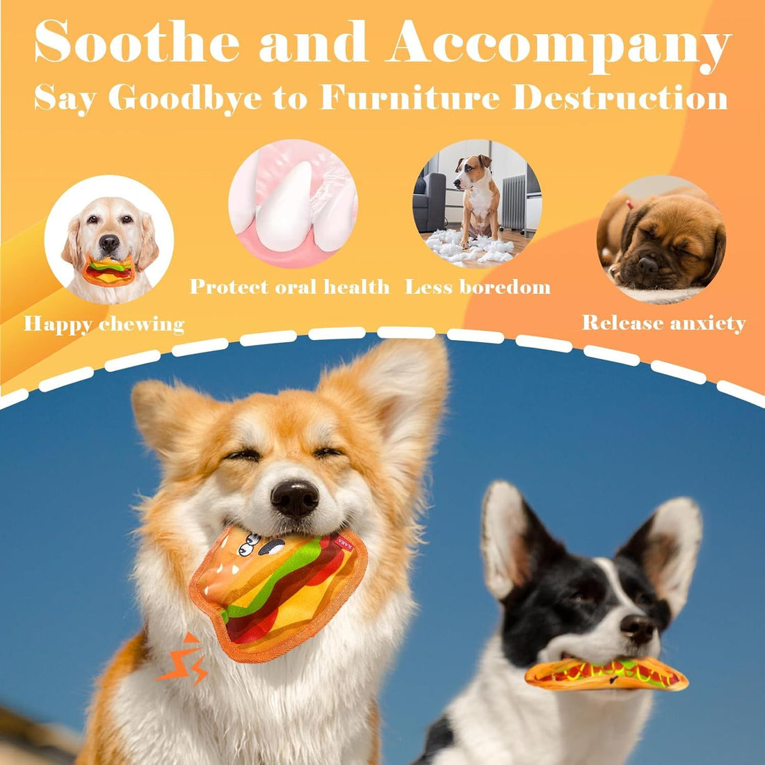 Crinkle Dog Squeaky Dog Toys