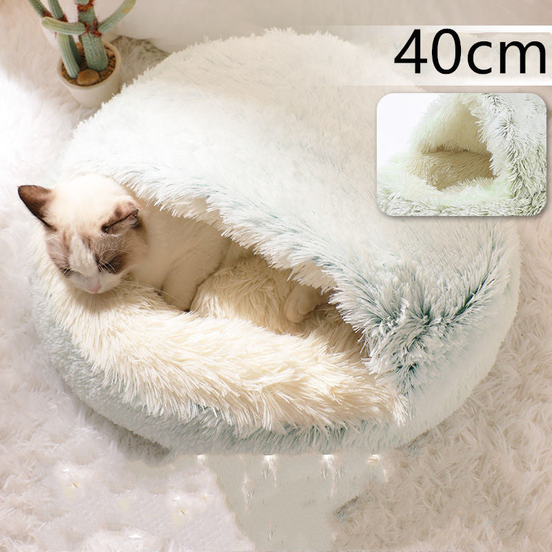Winter Round Plush Warm Bed