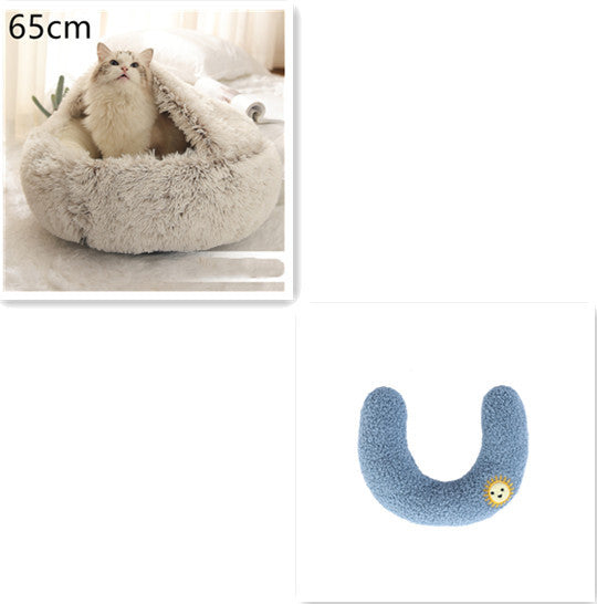 Winter Round Plush Warm Bed