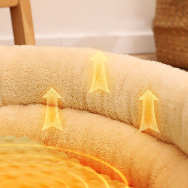 Portable Round Winter Warm Pet Bed