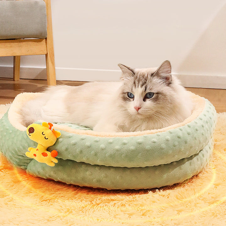 Portable Round Winter Warm Pet Bed