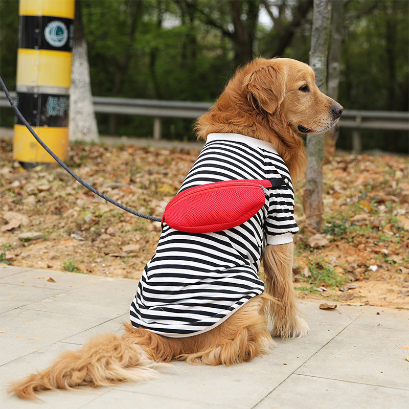Medium-sized Dog Striped Thin Vest