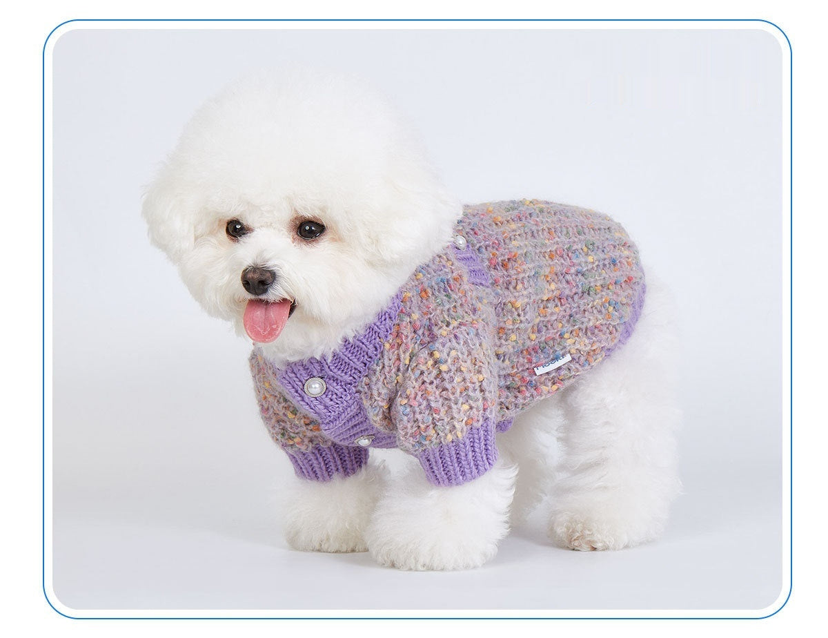 Dog Sweater Soft Cardigan Clothes