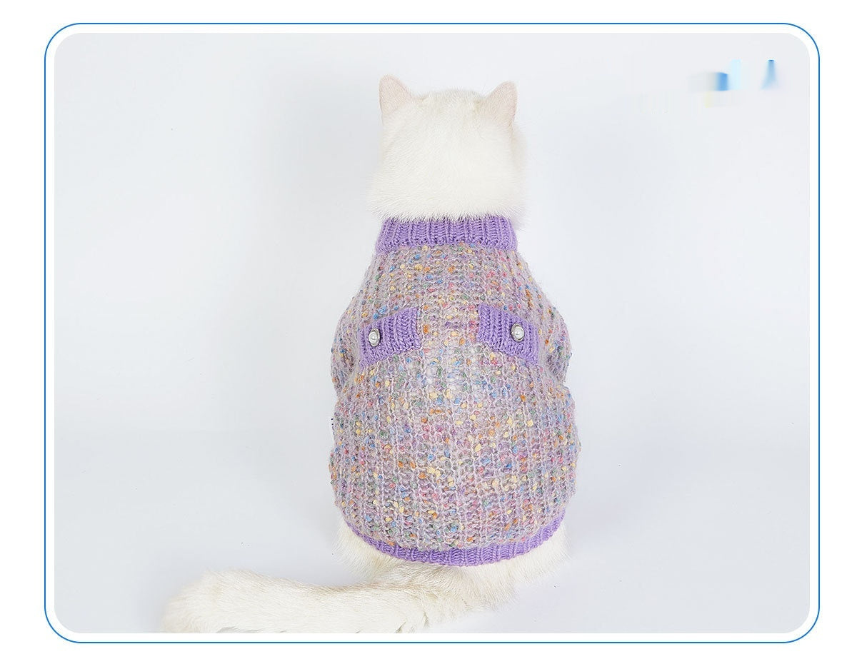 Dog Sweater Soft Cardigan Clothes