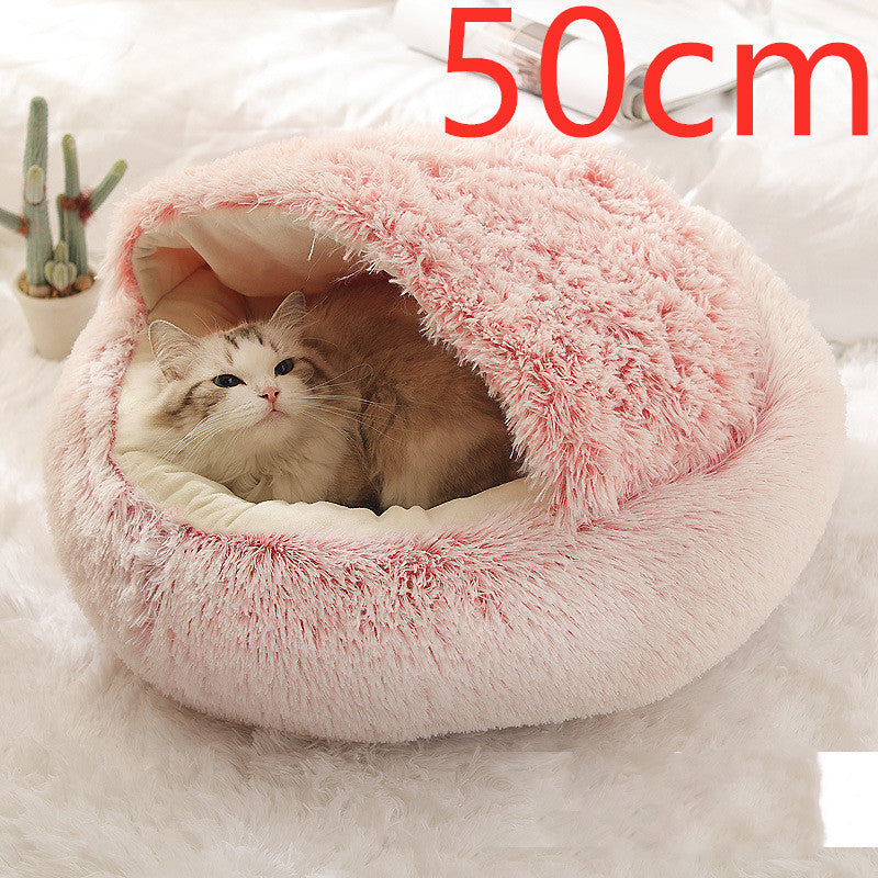 Winter Round Plush Warm Bed
