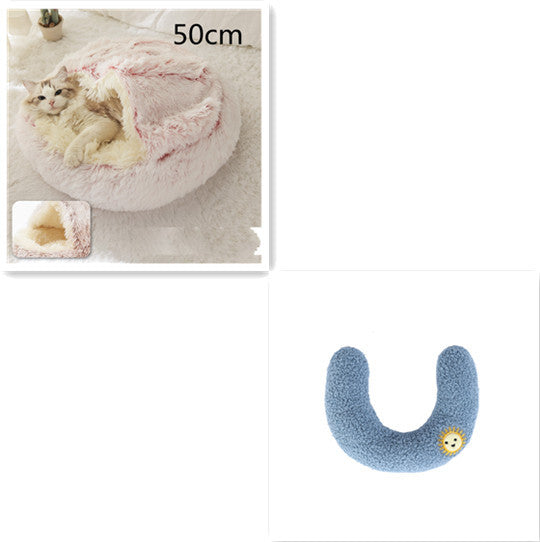 Winter Round Plush Warm Bed