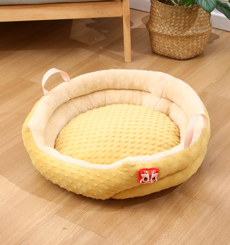 Portable Round Winter Warm Pet Bed