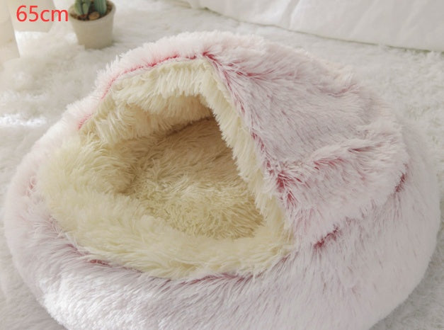Winter Round Plush Warm Bed