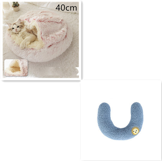 Winter Round Plush Warm Bed