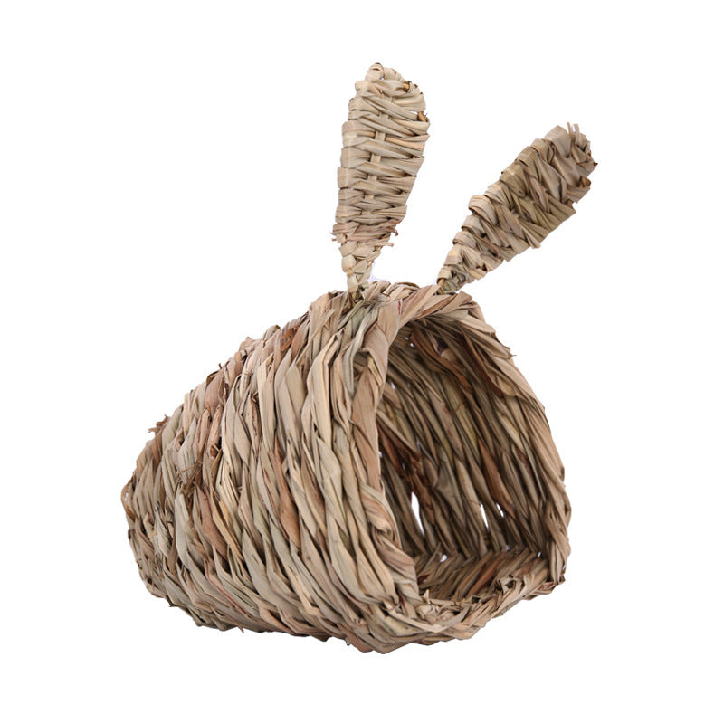 Pet Rabbit Handmade Straw Woven Tunnel