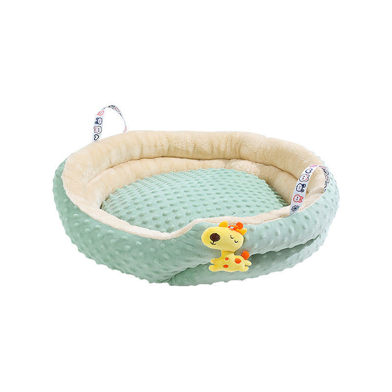 Portable Round Winter Warm Pet Bed
