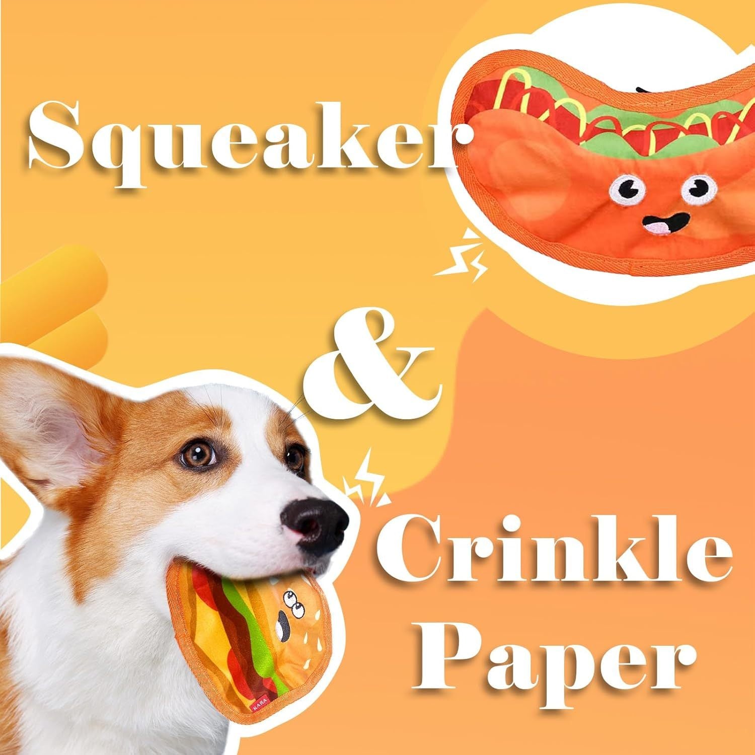 Crinkle Dog Squeaky Dog Toys