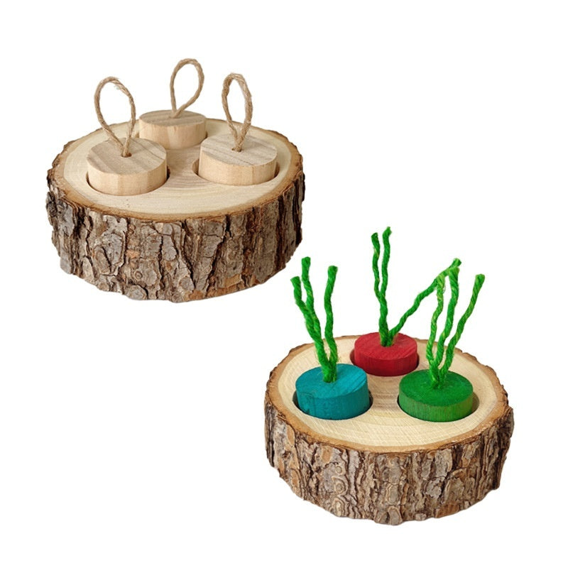 Rabbit Wooden Pet Foraging Snack Box