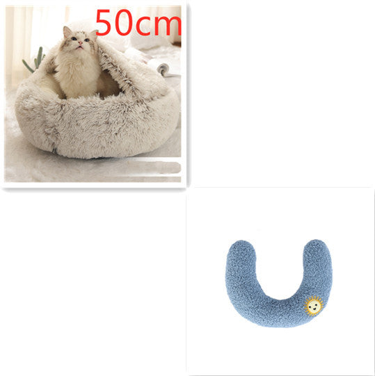 Winter Round Plush Warm Bed