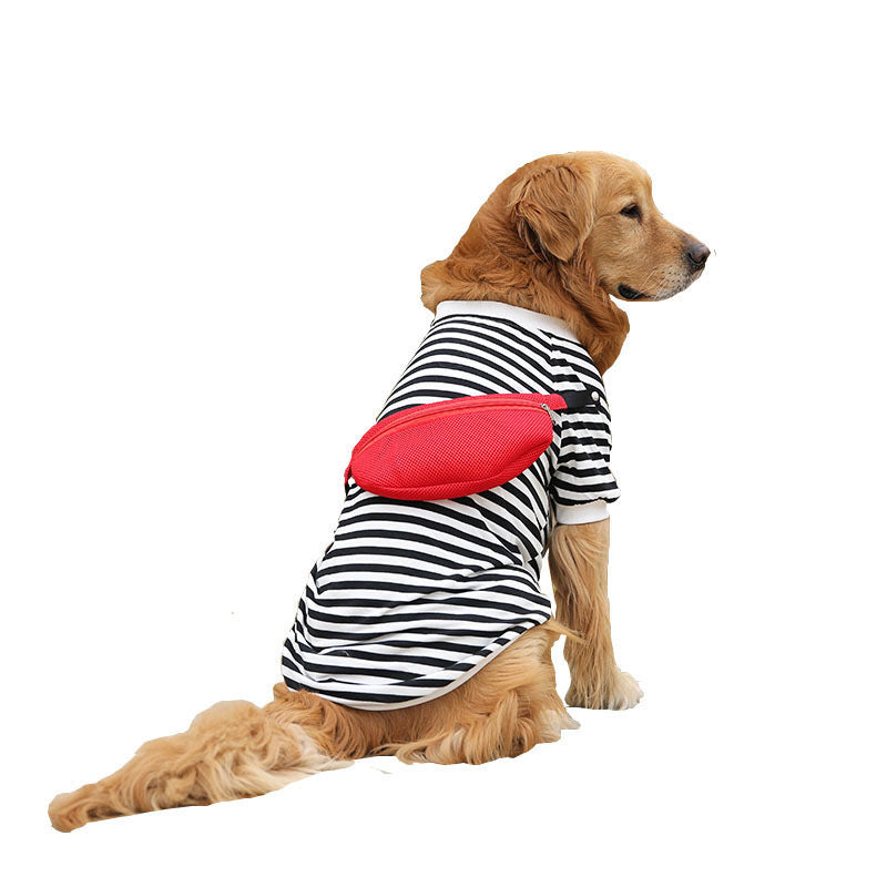 Medium-sized Dog Striped Thin Vest