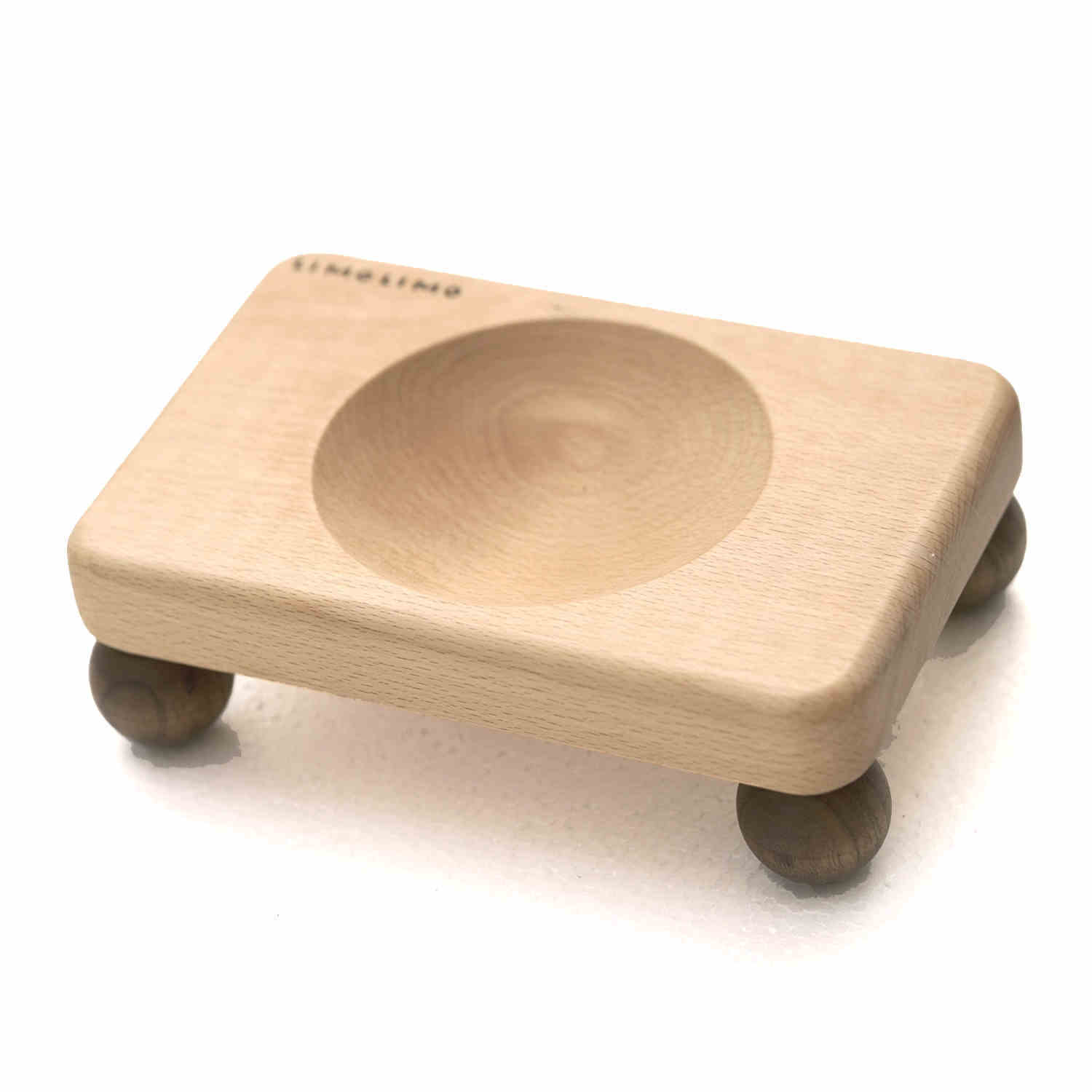 Solid Wood Pet Ceramic Feeding Bowl