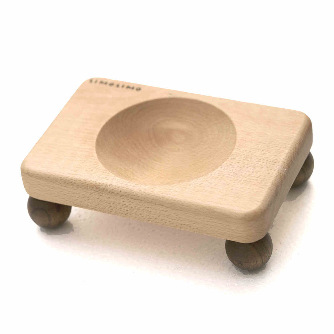 Solid Wood Pet Ceramic Feeding Bowl