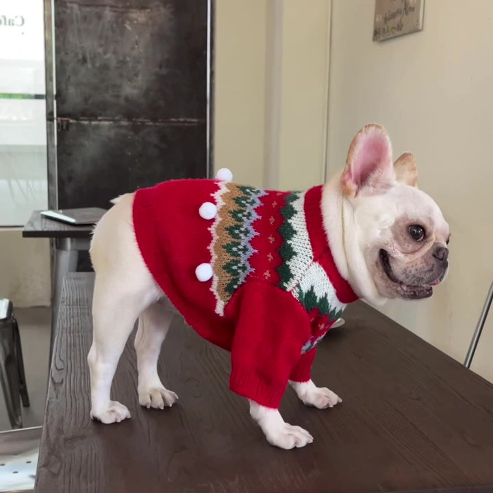 Pet Christmas Sweater Clothing