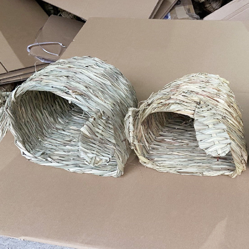Pet Rabbit Handmade Straw Woven Tunnel