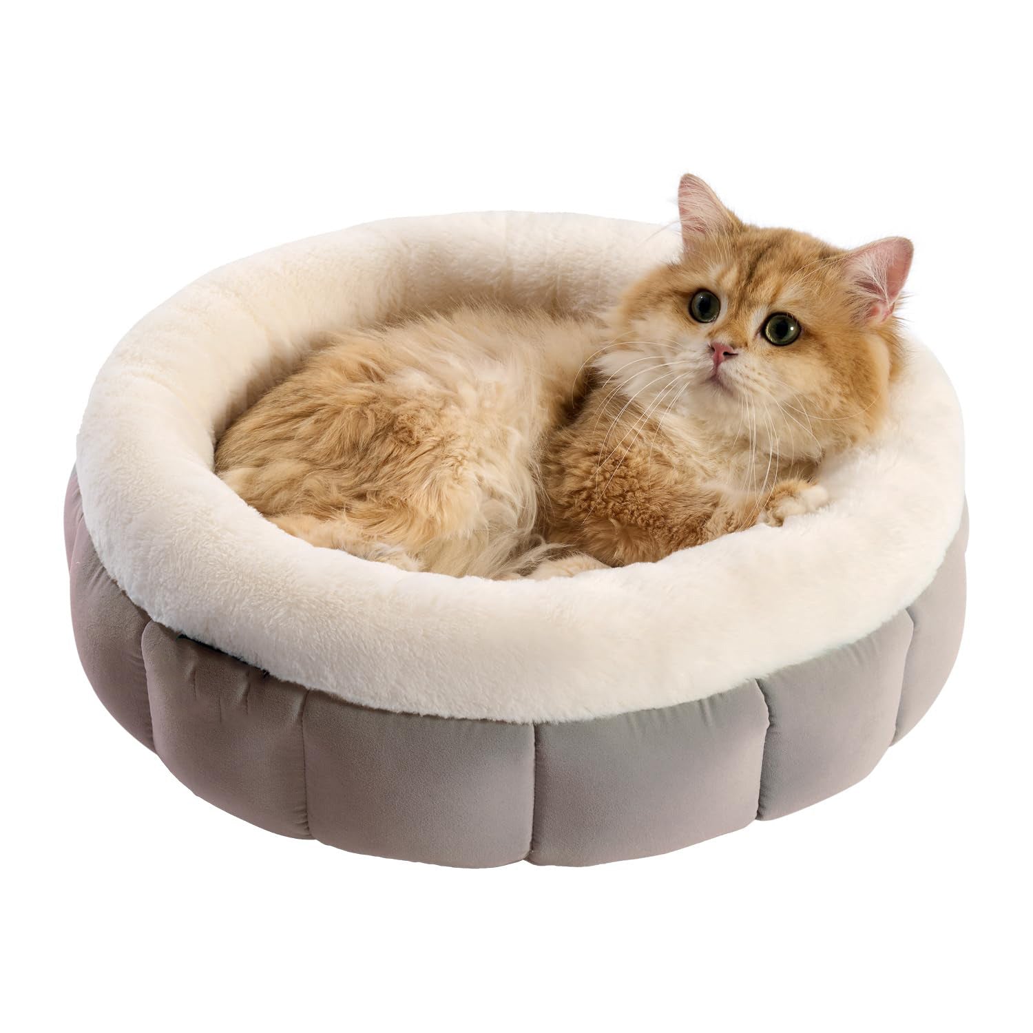 Round Plush Anti-Slip Bottom Pet Bed