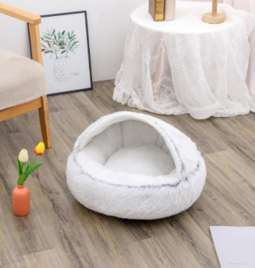 Winter Round Plush Warm Bed
