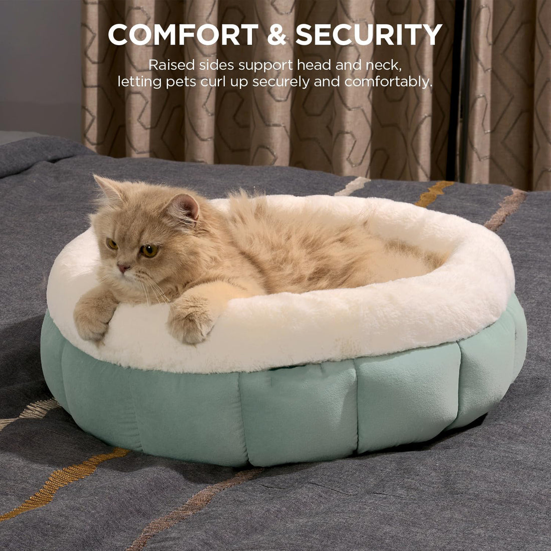 Round Plush Anti-Slip Bottom Pet Bed