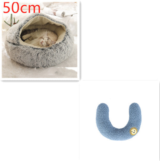 Winter Round Plush Warm Bed