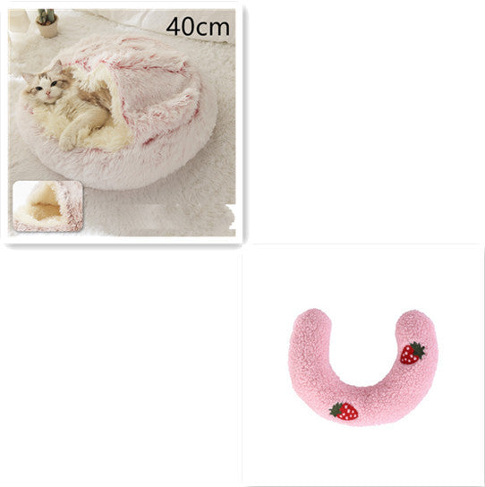 Winter Round Plush Warm Bed
